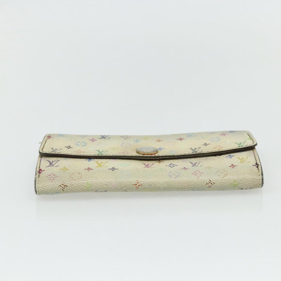 LOUIS VUITTON Multicolor Portefeuille Sarah 2 Set White Black Auth bs34773