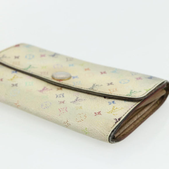 LOUIS VUITTON Multicolor Portefeuille Sarah 2 Set White Black Auth bs34773