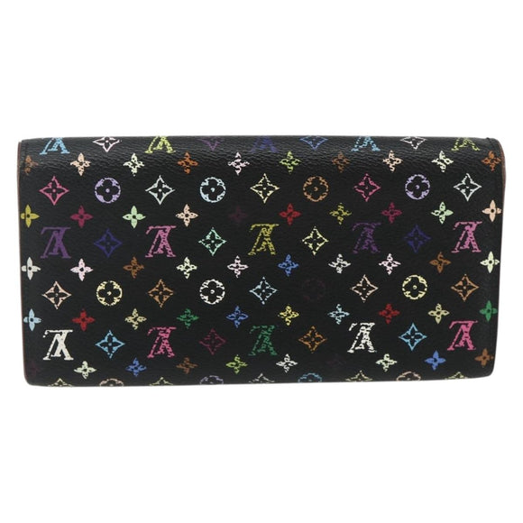 LOUIS VUITTON Multicolor Portefeuille Sarah 2 Set White Black Auth bs34773