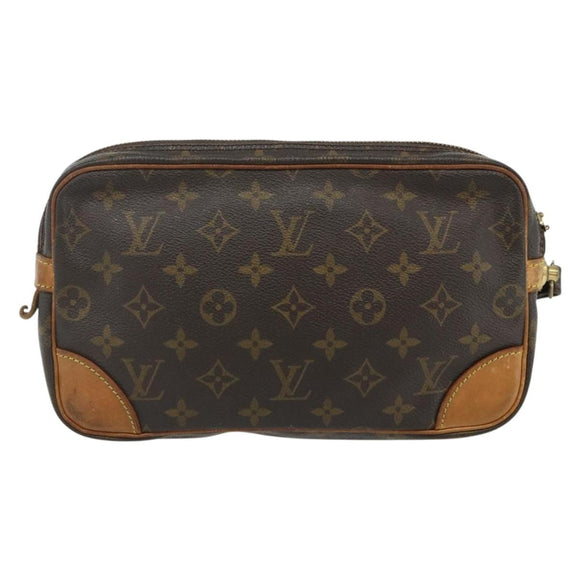 LOUIS VUITTON Monogram Clutch Bag 2 Set LV Auth bs34774