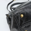PRADA Handtasche Leder 2way Schwarz Gold Auth bs34775-18