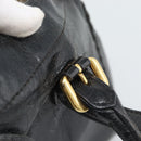 PRADA Handtasche Leder 2way Schwarz Gold Auth bs34775-20