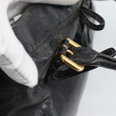 PRADA Handtasche Leder 2way Schwarz Gold Auth bs34775-21