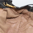 PRADA Handtasche Leder 2way Schwarz Gold Auth bs34775-24