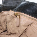 PRADA Handtasche Leder 2way Schwarz Gold Auth bs34775-26