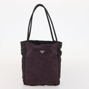 BOTTEGA VENETA Hand Bag Suede Nylon 2 Set Purple Black Auth bs34776-10
