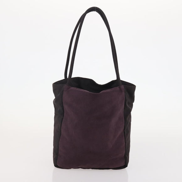 BOTTEGA VENETA Hand Bag Suede Nylon 2 Set Purple Black Auth bs34776