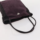 BOTTEGA VENETA Hand Bag Suede Nylon 2 Set Purple Black Auth bs34776-13