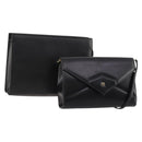 GIVENCHY Shoulder Bag Leather 2 Set Black Auth bs34777-1