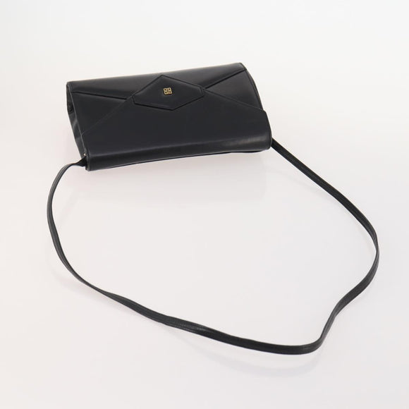 GIVENCHY Shoulder Bag Leather 2 Set Black Auth bs34777