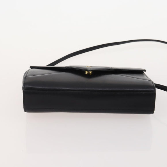 GIVENCHY Shoulder Bag Leather 2 Set Black Auth bs34777