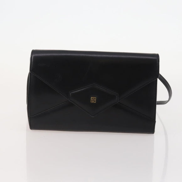 GIVENCHY Shoulder Bag Leather 2 Set Black Auth bs34777