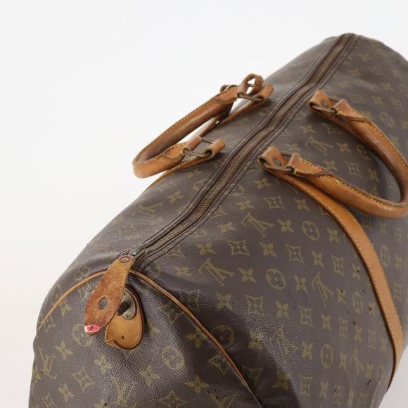 LOUIS VUITTON Monogram Keepall 55 Boston Bag M41424 LV Auth bs34787