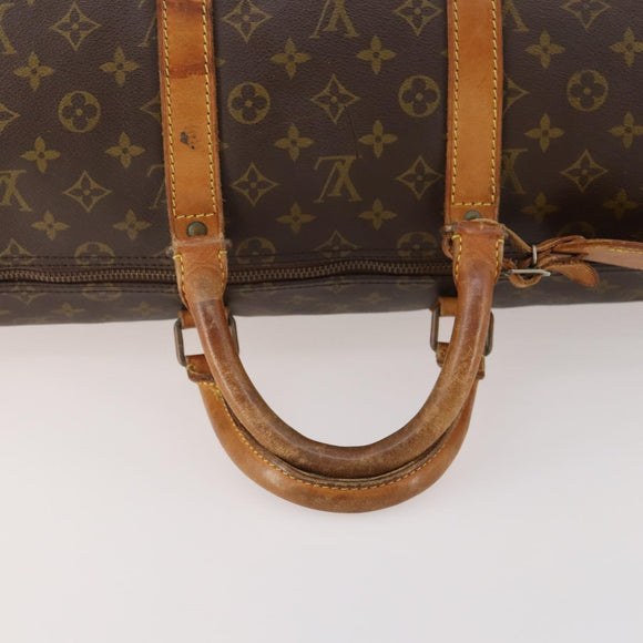 LOUIS VUITTON Monogram Keepall 55 Boston Bag M41424 LV Auth bs34787