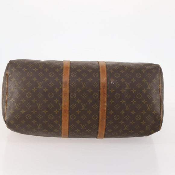 LOUIS VUITTON Monogram Keepall 55 Boston Bag M41424 LV Auth bs34787