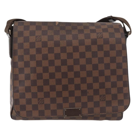 LOUIS VUITTON Damier Ebene District MM Shoulder Bag N41212 LV Auth bs34791