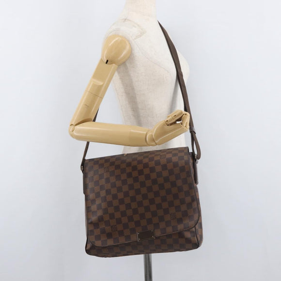 LOUIS VUITTON Damier Ebene District MM Shoulder Bag N41212 LV Auth bs34791