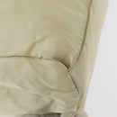 PRADA Hand Bag Nylon Beige Silver Auth bs34795-16