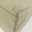 PRADA Hand Bag Nylon Beige Silver Auth bs34795-17