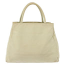 PRADA Hand Bag Nylon Beige Silver Auth bs34795-2