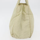 PRADA Hand Bag Nylon Beige Silver Auth bs34795-4
