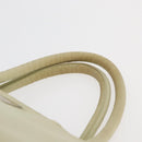 PRADA Hand Bag Nylon Beige Silver Auth bs34795-9