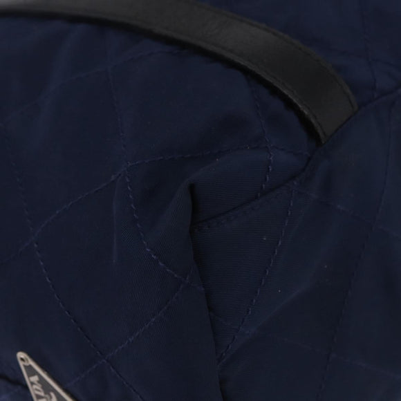PRADA Tote Bag Nylon Navy Silver Auth bs34796