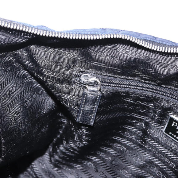 PRADA Tote Bag Nylon Navy Silver Auth bs34796