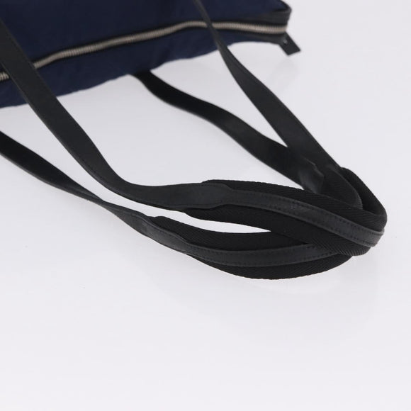 PRADA Tote Bag Nylon Navy Silver Auth bs34796