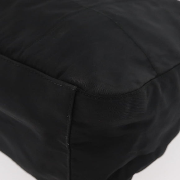 PRADA Shoulder Bag Nylon Black Silver Auth bs34797