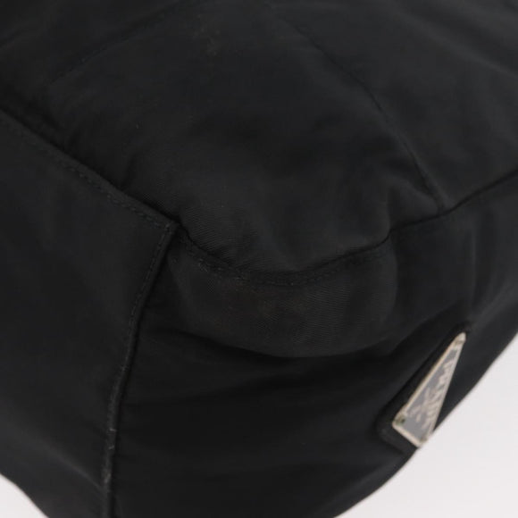 PRADA Shoulder Bag Nylon Black Silver Auth bs34797