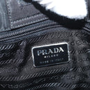 PRADA Shoulder Bag Nylon Black Silver Auth bs34797-19