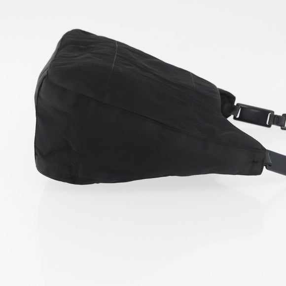 PRADA Shoulder Bag Nylon Black Silver Auth bs34797