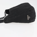 PRADA Shoulder Bag Nylon Black Silver Auth bs34797-4