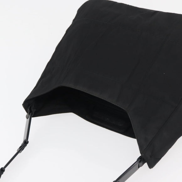 PRADA Shoulder Bag Nylon Black Silver Auth bs34797