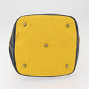 PRADA Shoulder Bag Nylon Yellow Silver Auth bs34799A-6