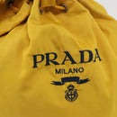 PRADA Shoulder Bag Nylon Yellow Silver Auth bs34799A-19