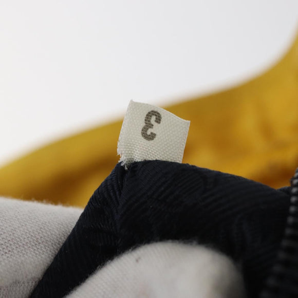 PRADA Shoulder Bag Nylon Yellow Silver Auth bs34799A