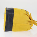 PRADA Shoulder Bag Nylon Yellow Silver Auth bs34799A-3