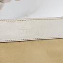 Miu Miu Hand Bag Leather Beige Silver Auth bs34801-18