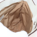 Miu Miu Hand Bag Leather Beige Silver Auth bs34801-20