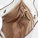 Miu Miu Hand Bag Leather Beige Silver Auth bs34801-21