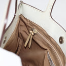 Miu Miu Hand Bag Leather Beige Silver Auth bs34801-22