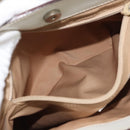 Miu Miu Hand Bag Leather Beige Silver Auth bs34801-23