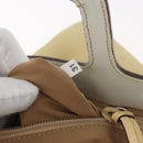 Miu Miu Hand Bag Leather Beige Silver Auth bs34801-12