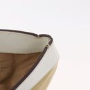 Miu Miu Hand Bag Leather Beige Silver Auth bs34801-11