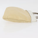 Miu Miu Hand Bag Leather Beige Silver Auth bs34801-4