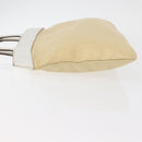 Miu Miu Hand Bag Leather Beige Silver Auth bs34801-5