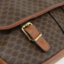 CELINE Macadam Canvas Shoulder Bag PVC Leather Brown Gold Auth bs34803-9