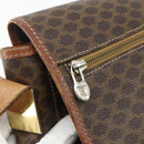 CELINE Macadam Canvas Shoulder Bag PVC Leather Brown Gold Auth bs34803-8